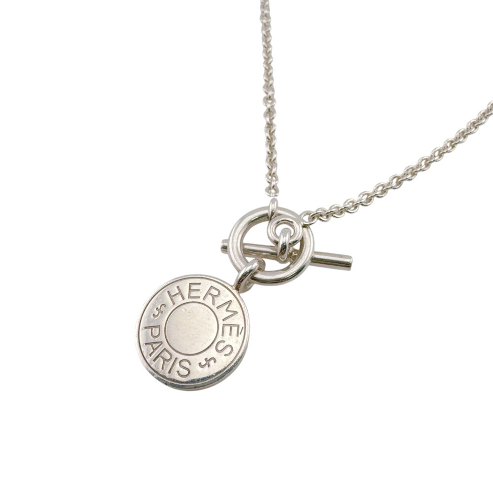 HERMES Hermes Logo Chain 925 Necklace Silver